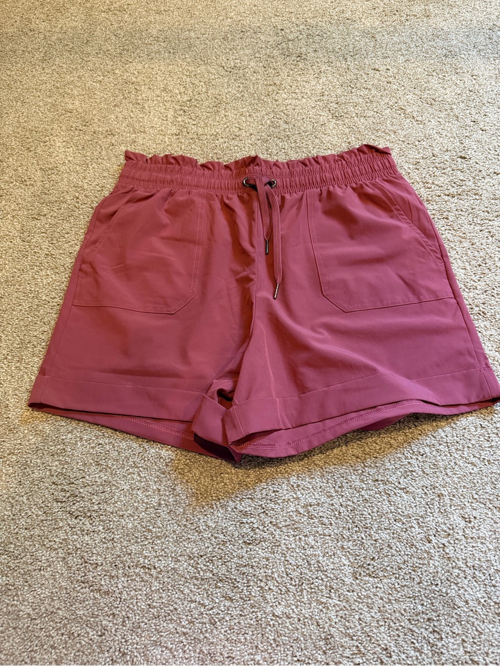 Danskin Elastic Waist Shorts in Dusty Rose